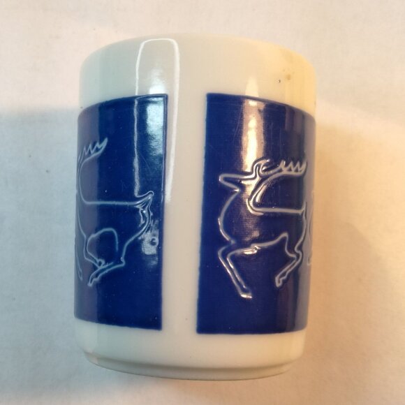 Japanese Magic Saki Cup White Deer Heat color Changing Asian God Fortune - Picture 10 of 15